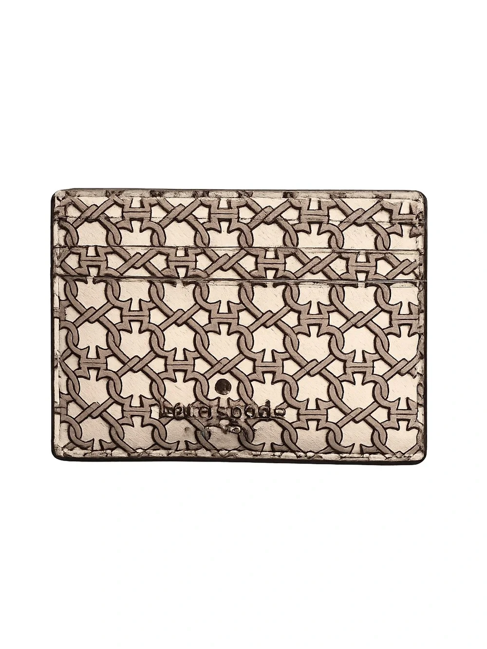 kate spade Beige & Brown Geometric Card Holder